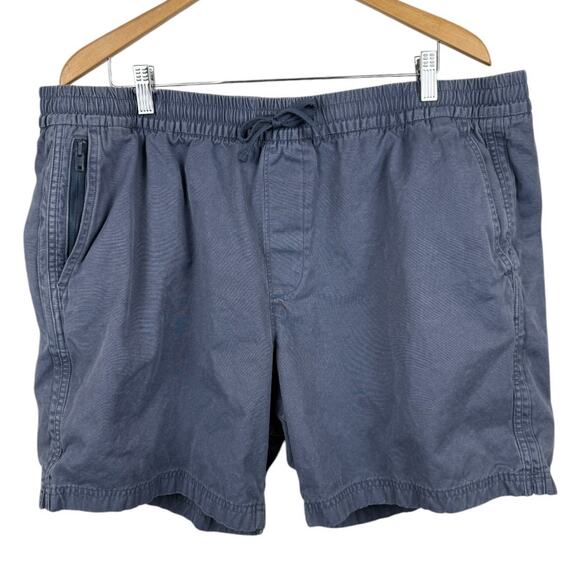 Men's Abercrombie & Fitch 100% Cotton Blue Drawstring Shorts - Inseam 6.5" - XXL - Picture 1 of 7